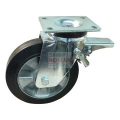 Protempo Transportwiel (zwenk) met plaatbev, dubbe